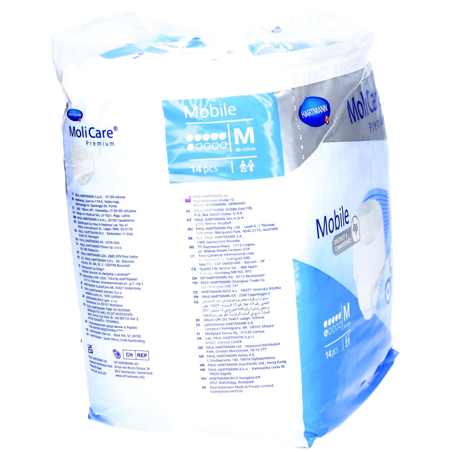 MoliCare Premium Mobile 6 Tropfen Gr. M ist eine Einweghose, bei der Einlage und Höschen in einem Produkt vereint sind