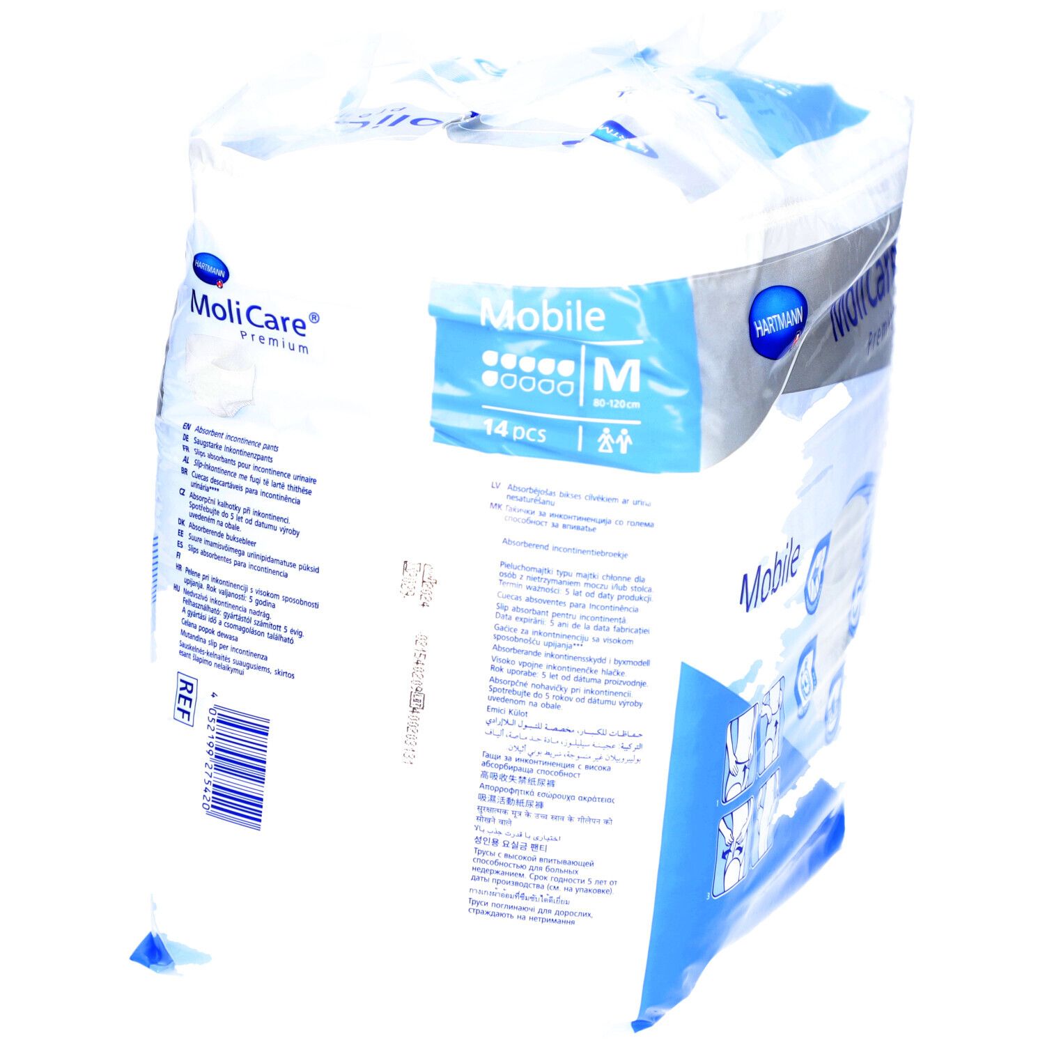 MoliCare Premium Mobile 6 Tropfen Gr. M ist eine Einweghose, bei der Einlage und Höschen in einem Produkt vereint sind