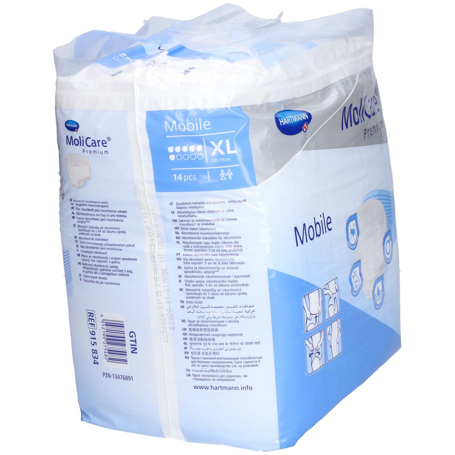 MoliCare® Premium Mobile 6 gouttes Taille XL+ MoliCare Skin Lingettes hygiéniques