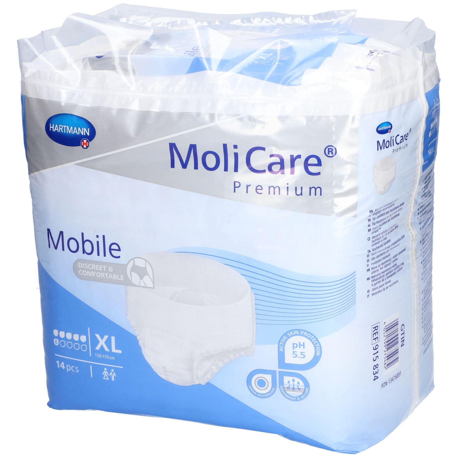 MoliCare® Premium Mobile 6 gouttes Taille XL+ MoliCare Skin Lingettes hygiéniques