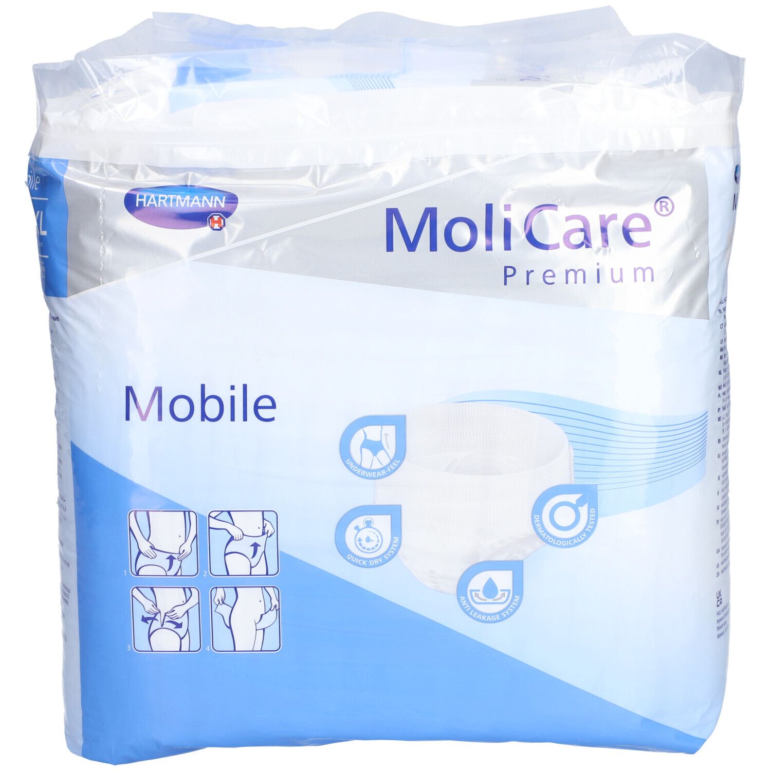 MoliCare® Premium Mobile 6 gouttes Taille XL+ MoliCare Skin Lingettes hygiéniques