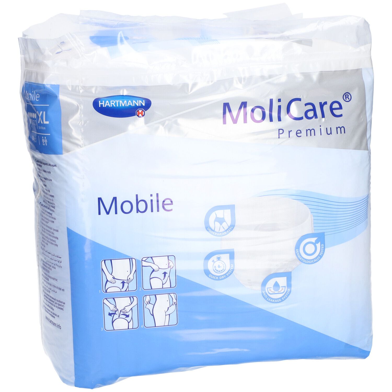 MoliCare® Premium Mobile 6 gouttes Taille XL+ MoliCare Skin Lingettes hygiéniques