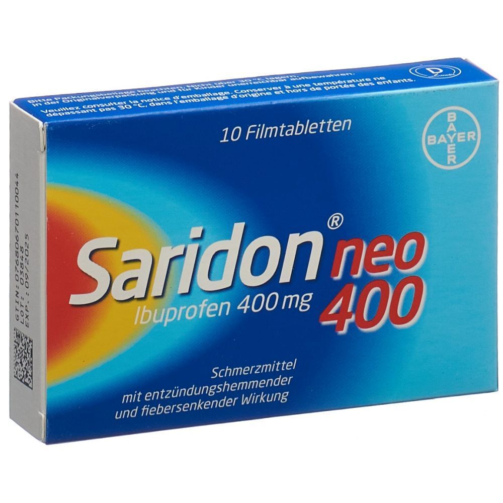 SARIDON neo Filmtabl 400 mg 10 Stk