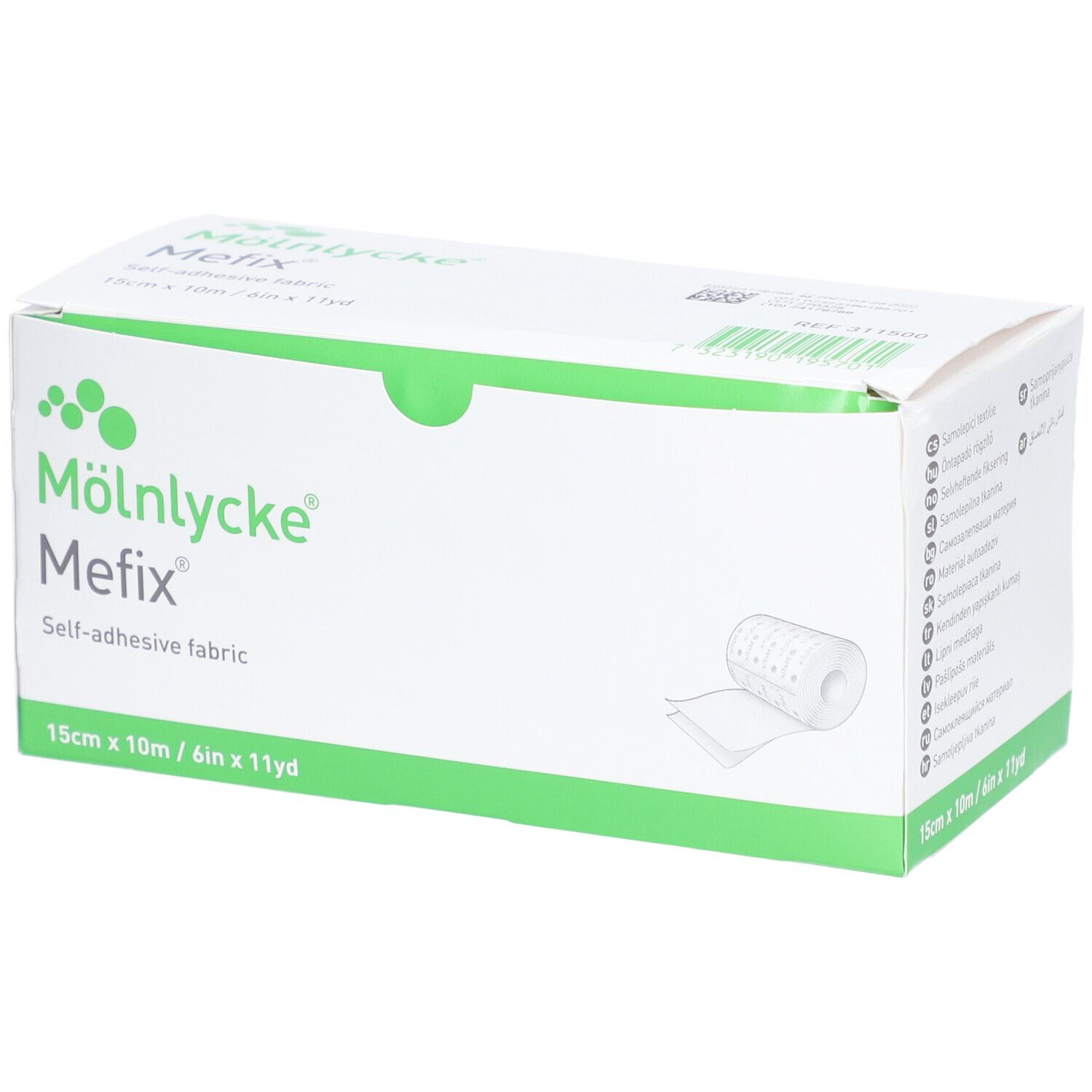 MÖLNLYCKE® Mefix® Sparadrap non tissé extensible 15 cm x 10 m