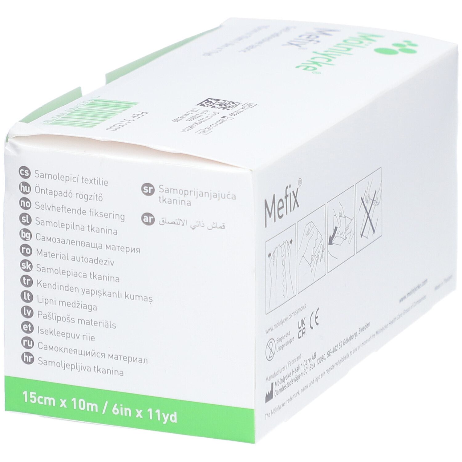 MÖLNLYCKE® Mefix® Sparadrap non tissé extensible 15 cm x 10 m