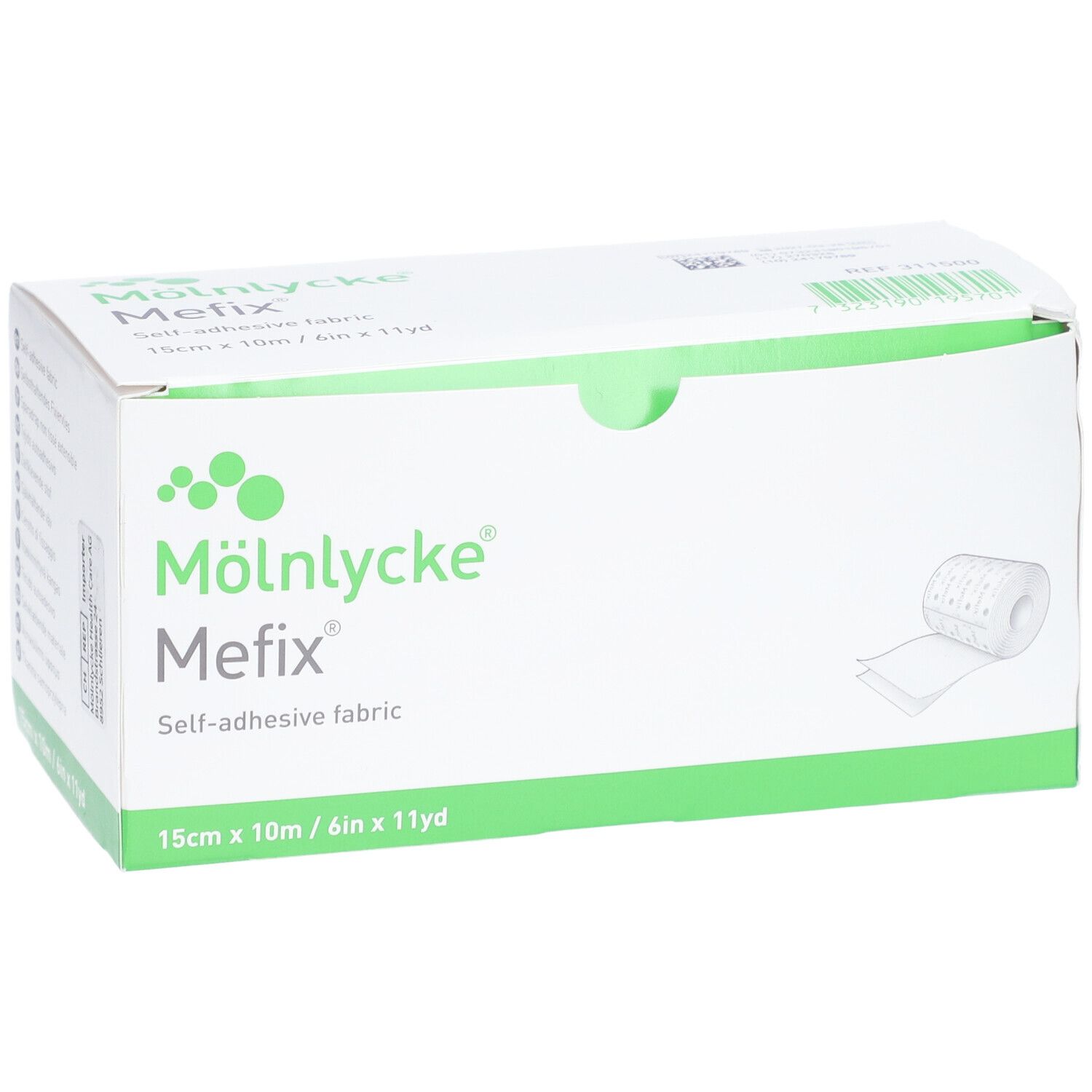 MÖLNLYCKE® Mefix® Sparadrap non tissé extensible 15 cm x 10 m