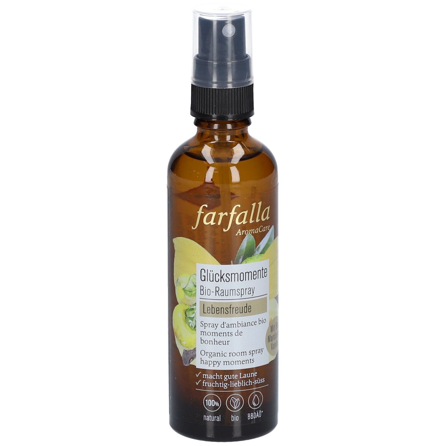 FARFALLA Joie de vivre Vanille-Mandarine Spray d'ambiance