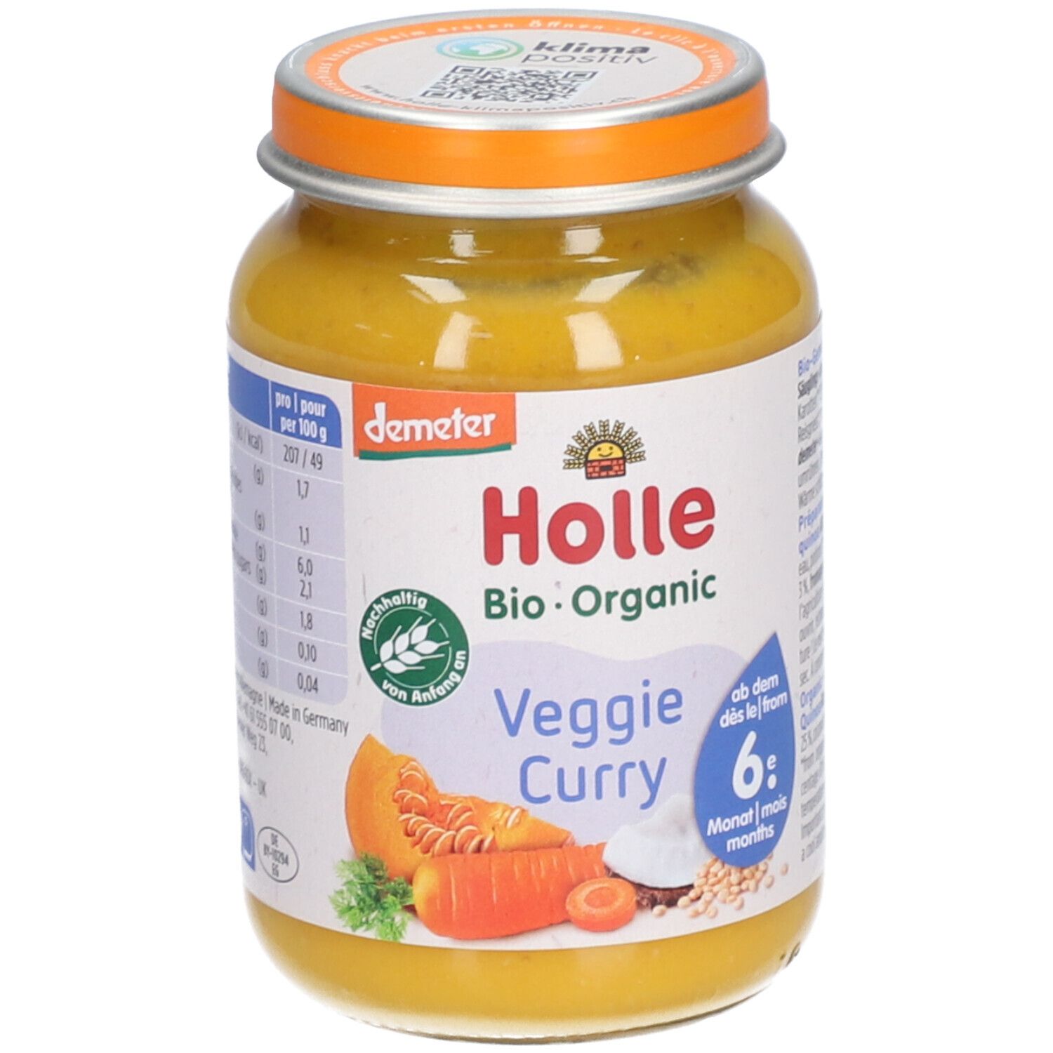 HOLLE Curry de légumes bio