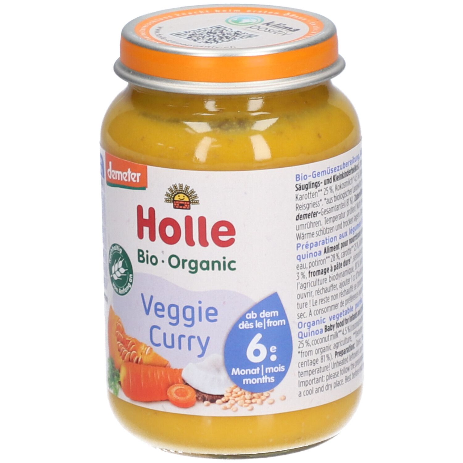 HOLLE Curry de légumes bio