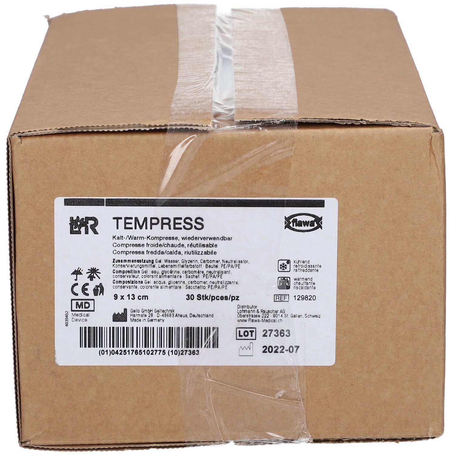 TEMPRESS Kalt Warm Kompresse 9x13 cm