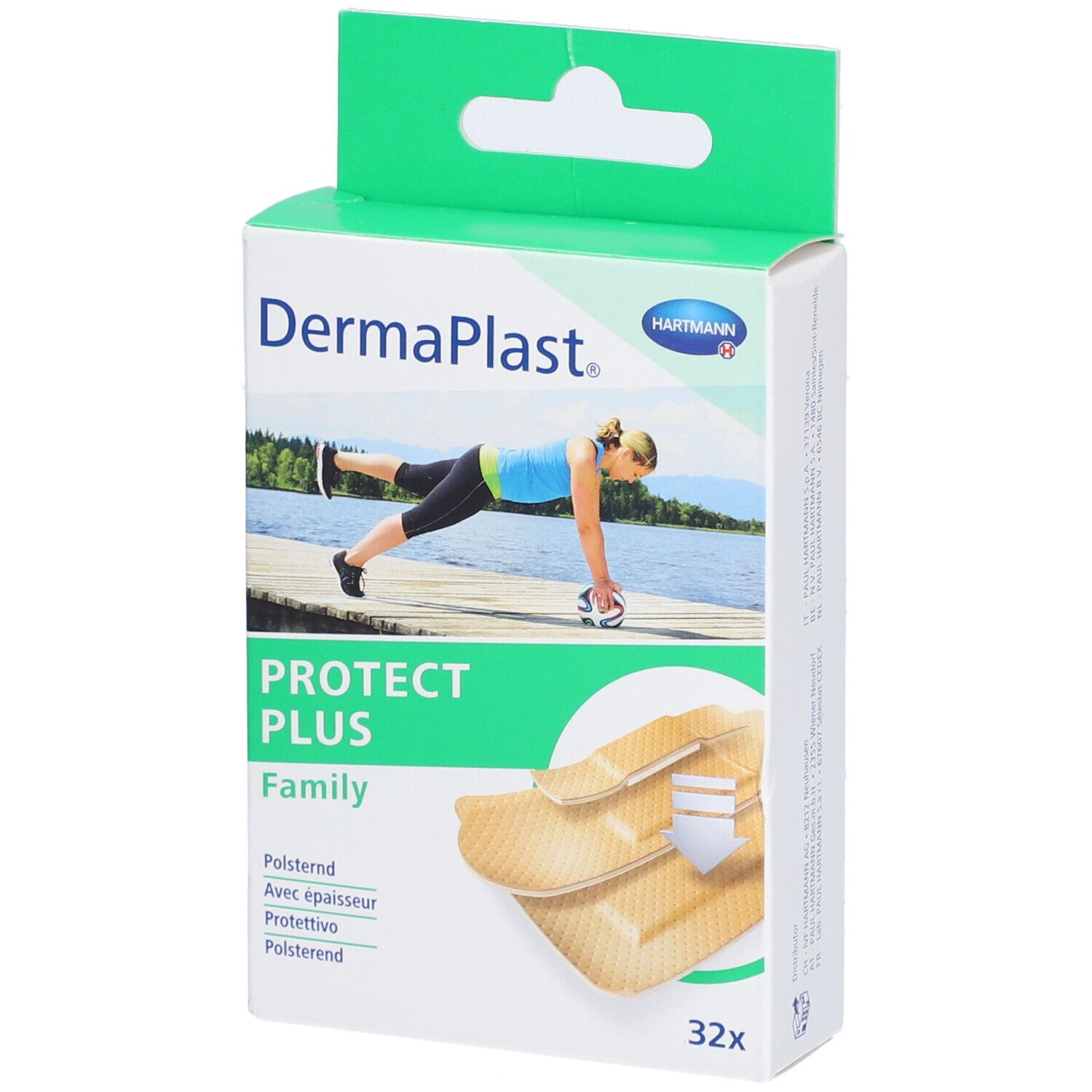 HARTMANN Dermaplast® Protect Plus Family Pansements 3 tailles