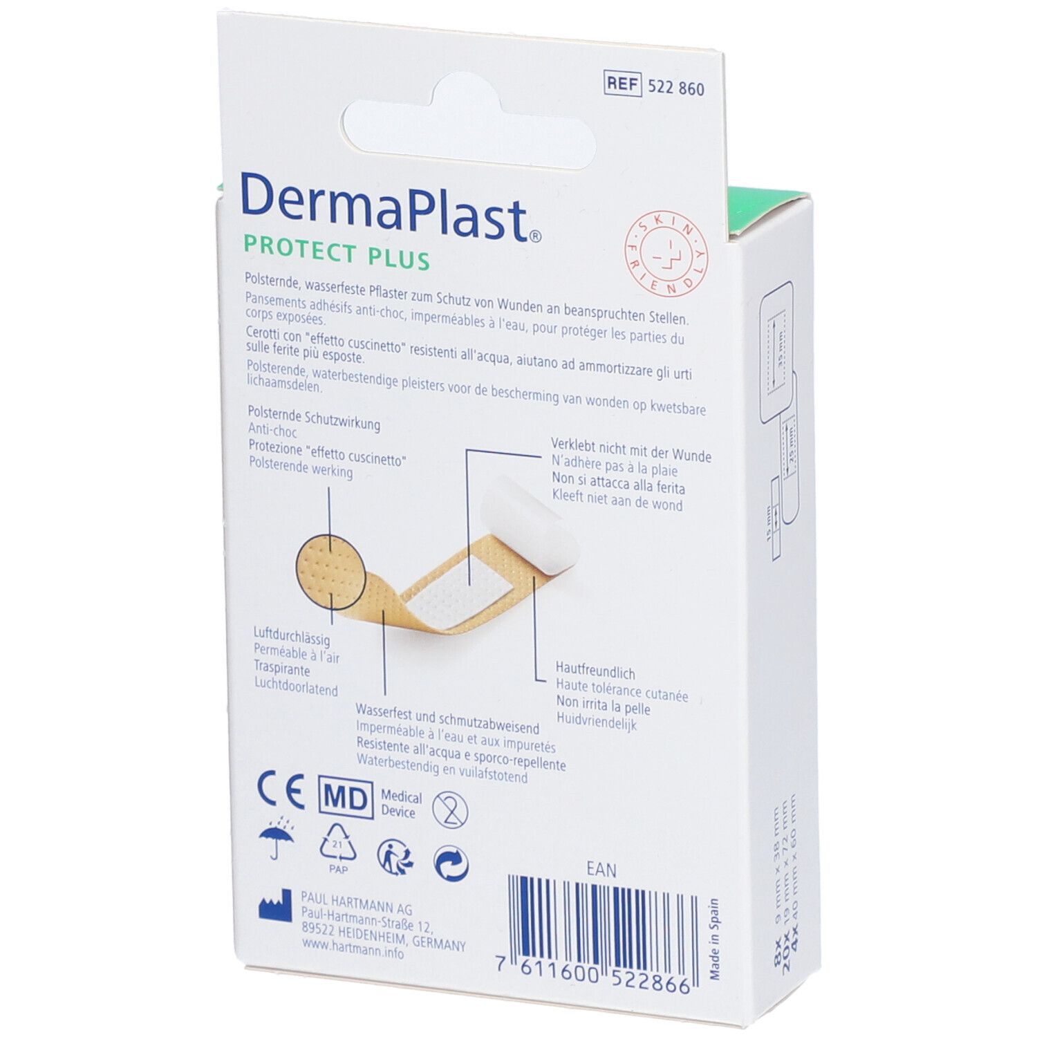 HARTMANN Dermaplast® Protect Plus Family Pansements 3 tailles