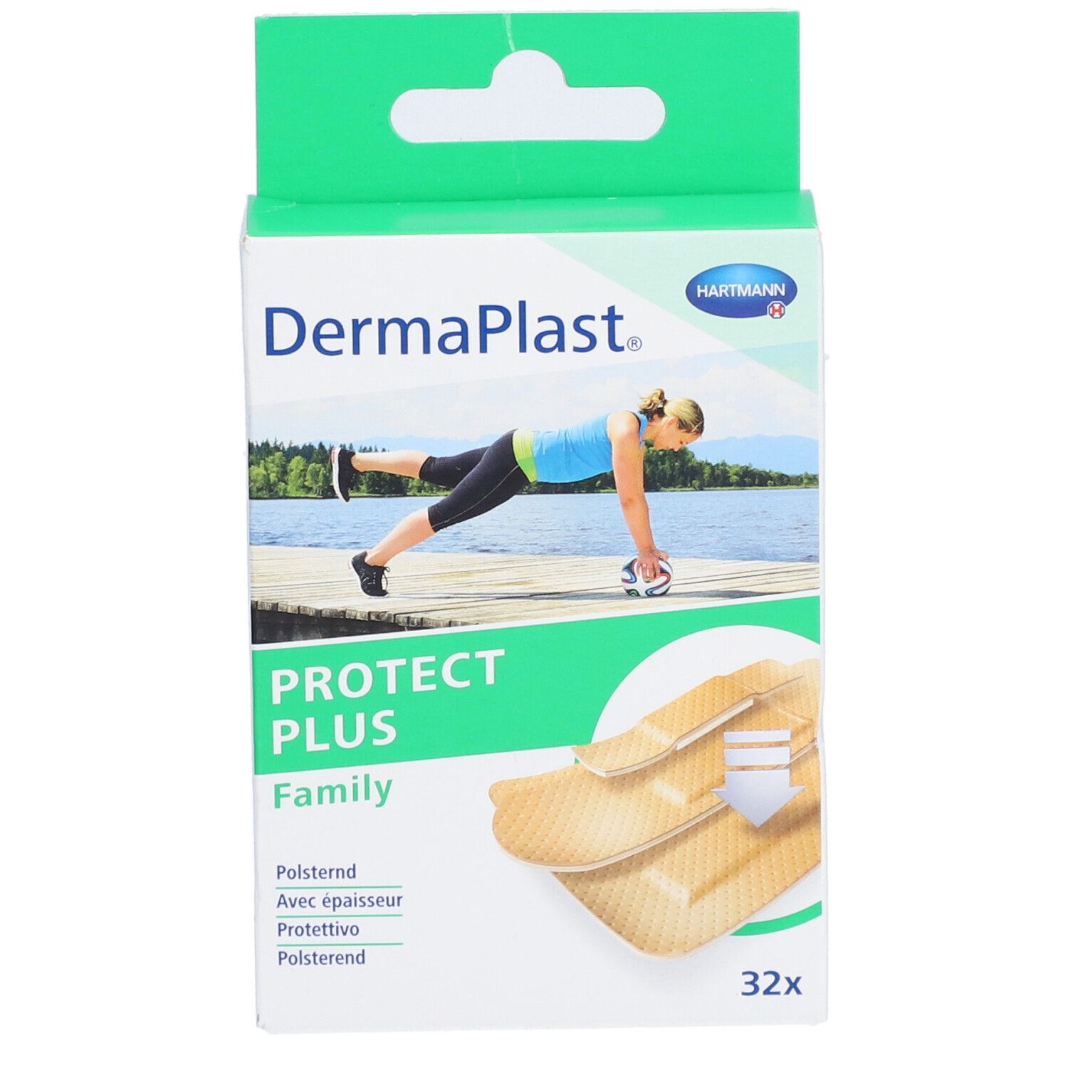 HARTMANN Dermaplast® Protect Plus Family Pansements 3 tailles