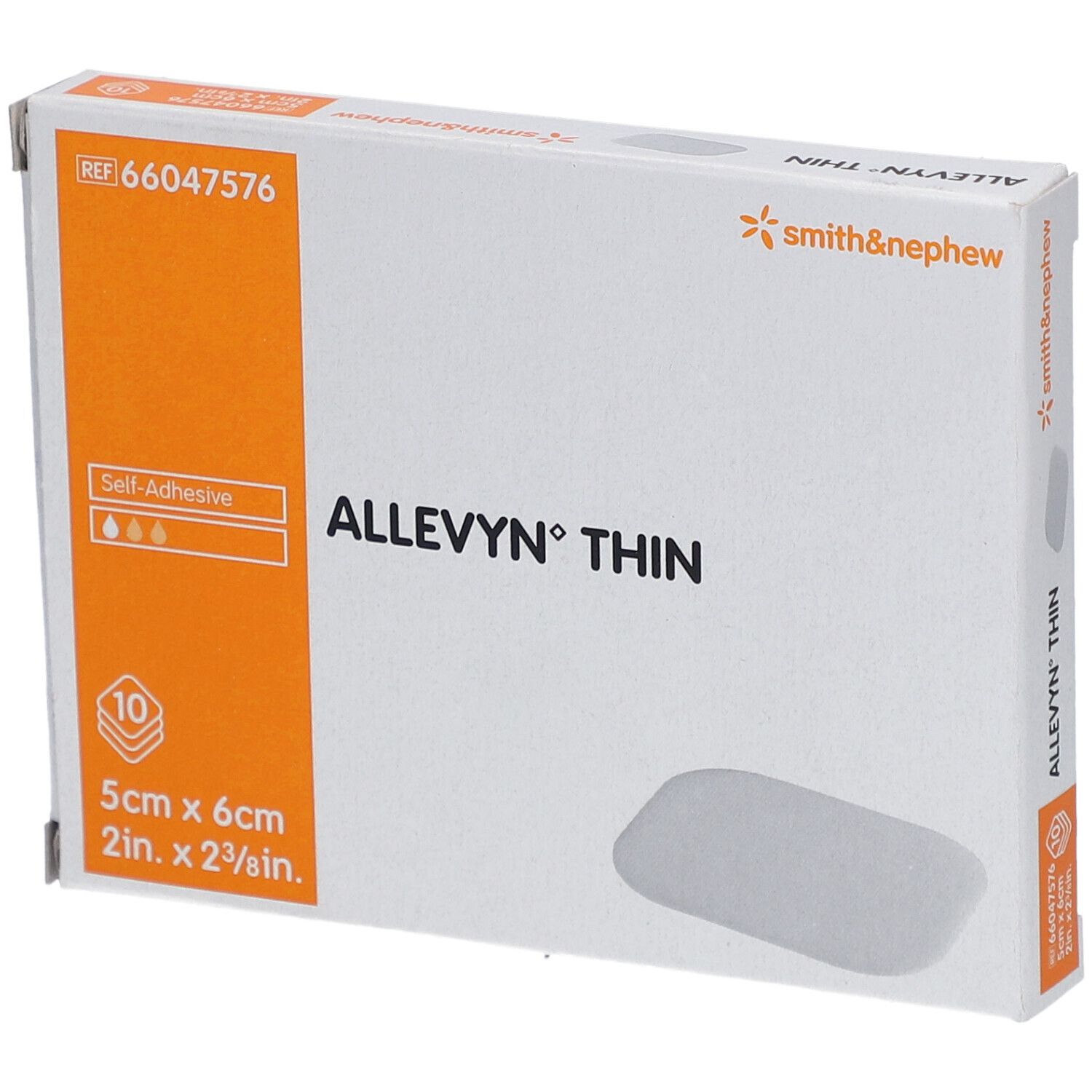 ALLEVYN THIN Pflaster Hydrozellulares selbsthaftendes Pflaster 5 x 6 cm