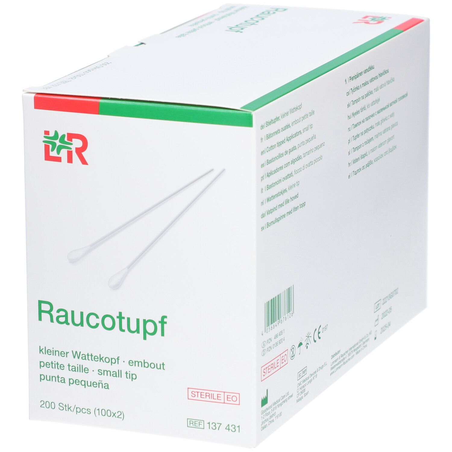 RAUCOTUPF Wattestäbchen aus Holz 15 cm