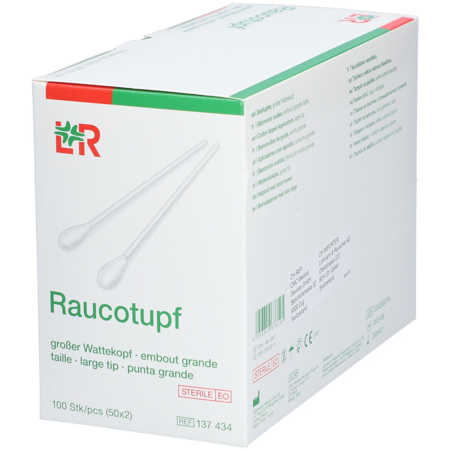 RAUCOTUPF Wattestäbchen 15 cm