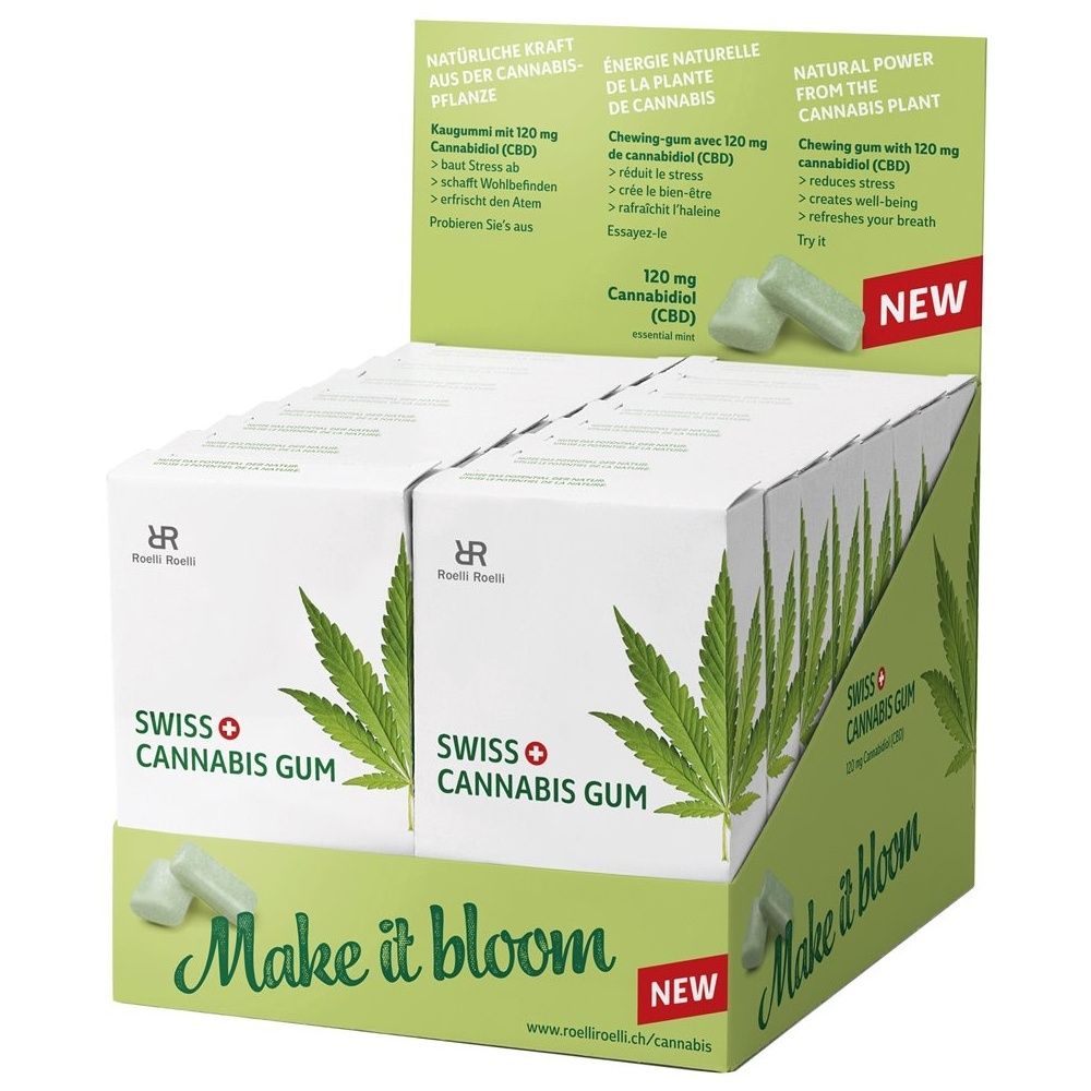 SWISS CANNABIS Kaugummi 120 mg CBD Menthe
