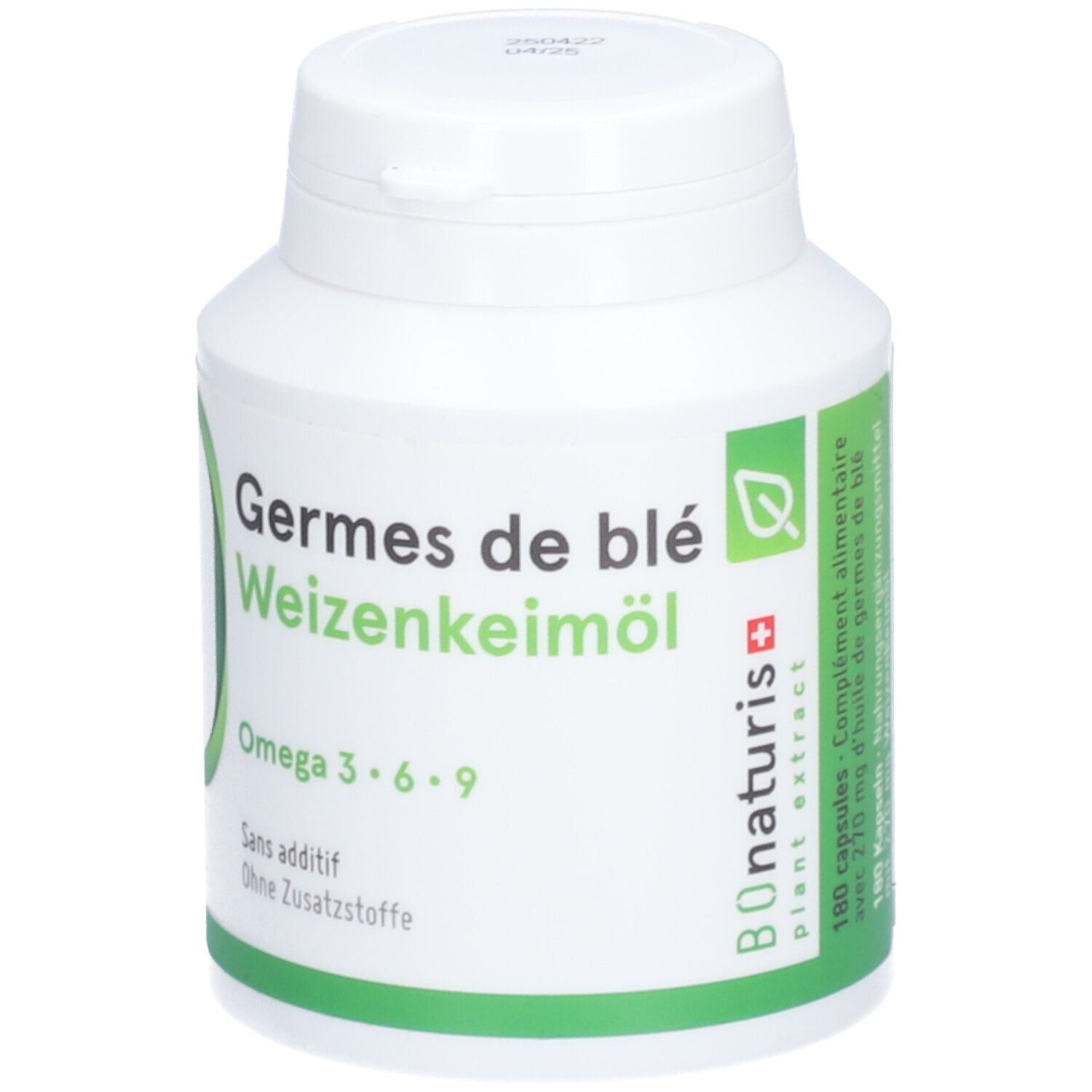 BIONATURIS Weizenkeimöl Kaps 270 mg 180 Stk