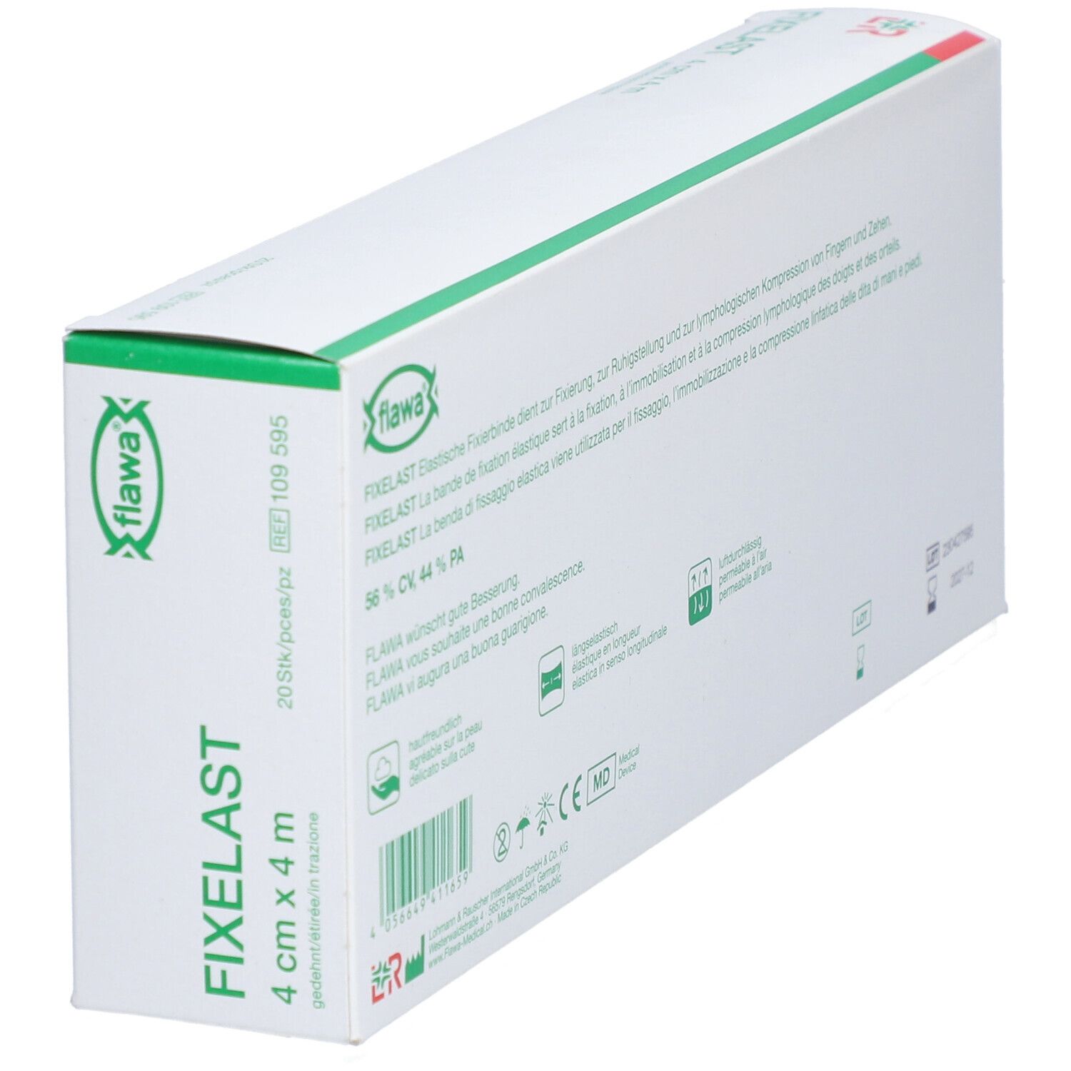 flawa® Fixelast Bande de fixation élastique 4 cm x 4 m
