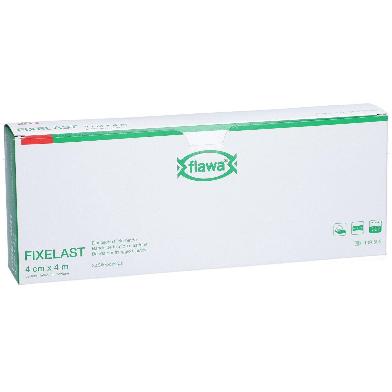 flawa® Fixelast Bande de fixation élastique 4 cm x 4 m