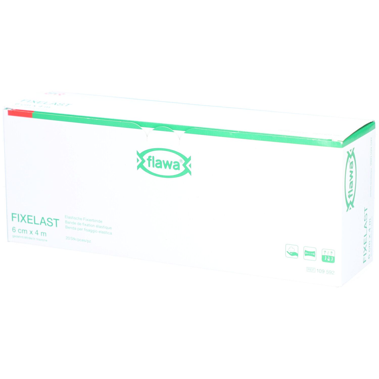FLAWA Fixelast Bande de fixation élastique 6 cm x 4 m