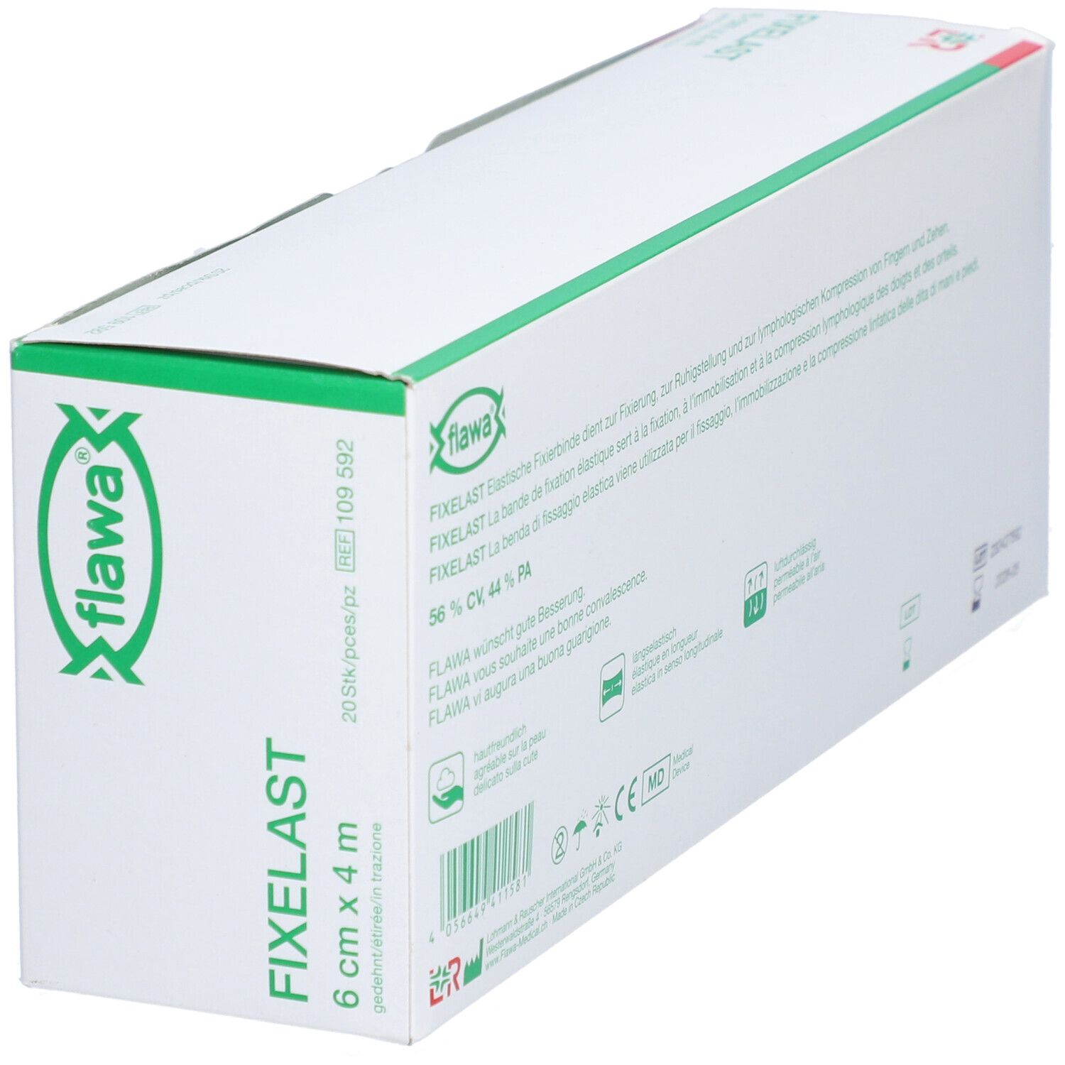 FLAWA Fixelast Bande de fixation élastique 6 cm x 4 m