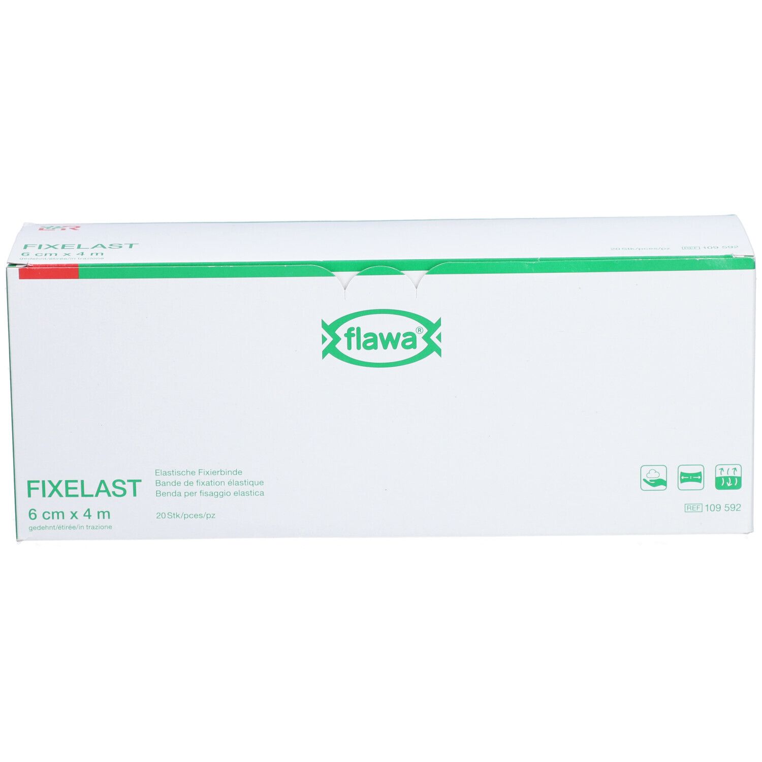 FLAWA Fixelast Bande de fixation élastique 6 cm x 4 m