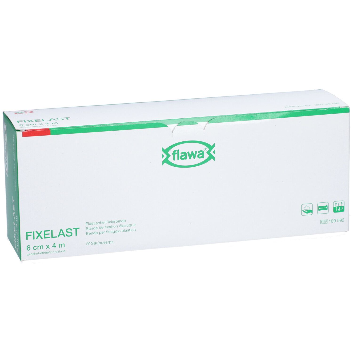 FLAWA Fixelast Bande de fixation élastique 6 cm x 4 m