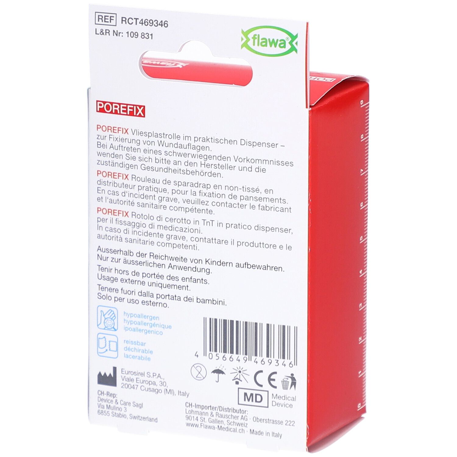 FLAWA Porefix Heftpflaster im Dispenser 2,5 cm x 5 m
