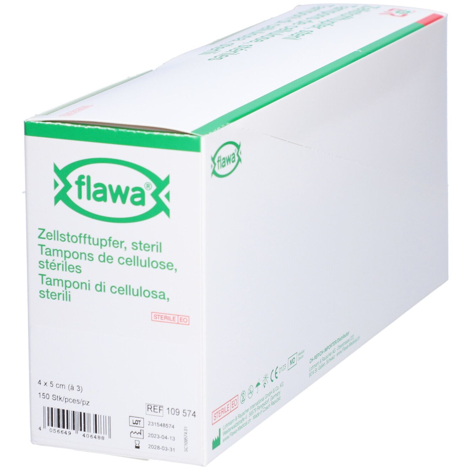 Flawa Tampons de Cellulose Stériles 4x5cm