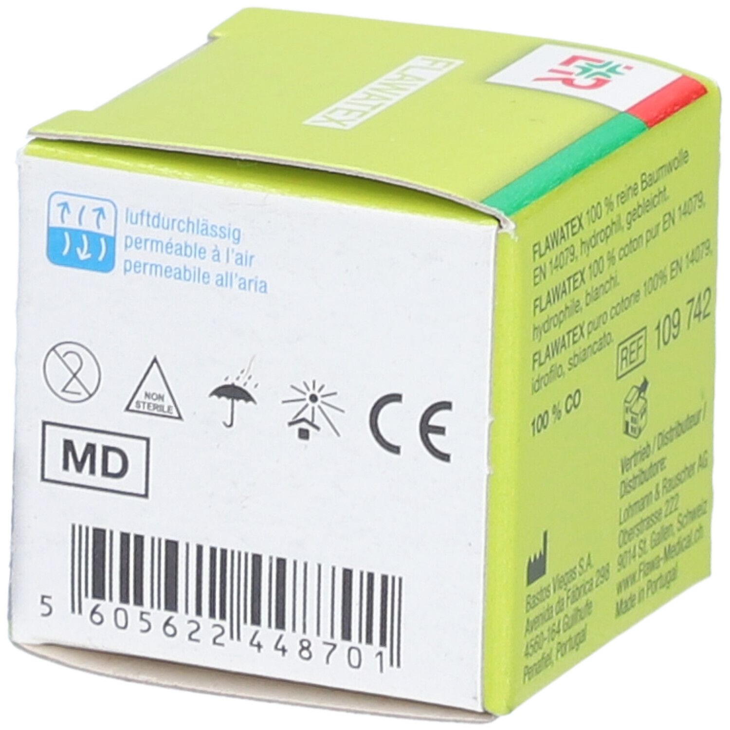 Flawa Bande de gaze lisières tissées 4cmx10m