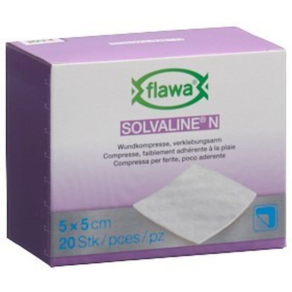 Flawa Solvaline N Kompressen steril 5x5 cm, 20 Stk