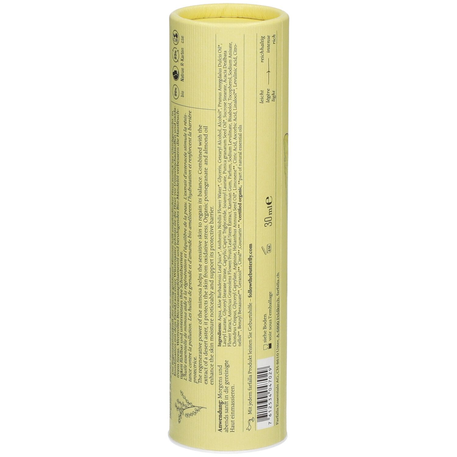 FARFALLA BeautyCare Crème protectrice apaisante au Mimosa
