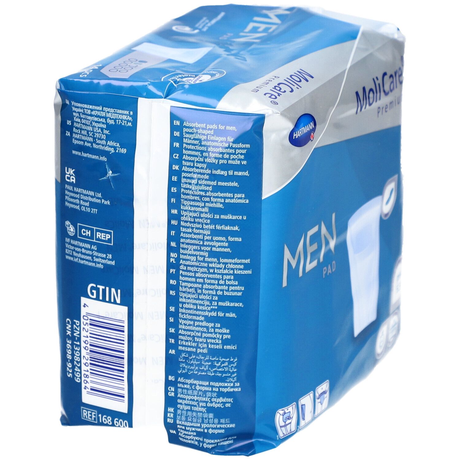 MoliCare Premium MEN Pad 2 Tropfen, speziell für Männer geformte Einlagen bei mittlerer Blasenschwäche