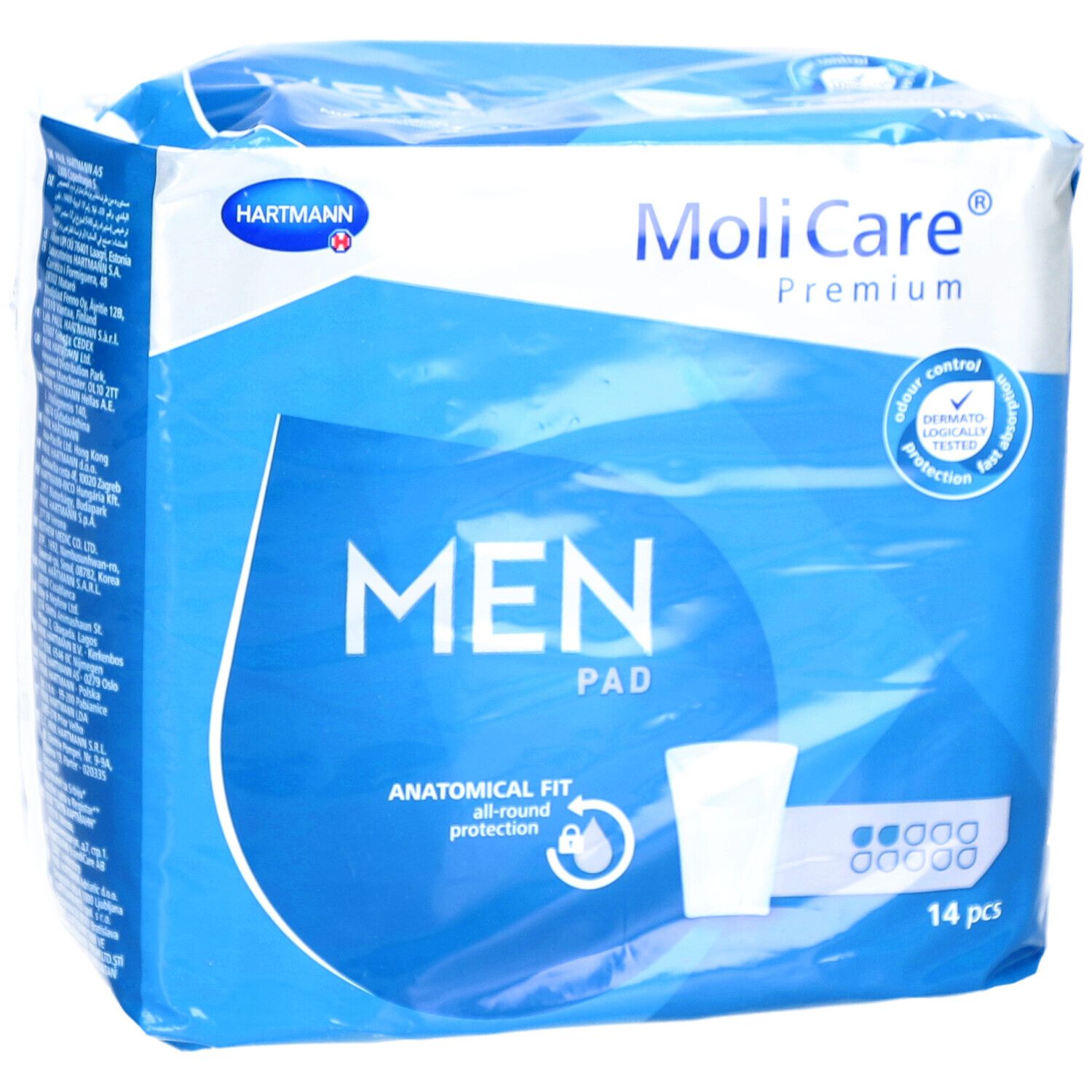 MoliCare Premium MEN Pad 2 Tropfen, speziell für Männer geformte Einlagen bei mittlerer Blasenschwäche