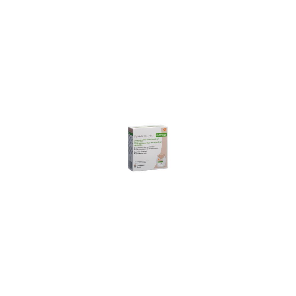TRELEGY ELLIPTA Inh Plv 92/55/22mcg 30 Dos