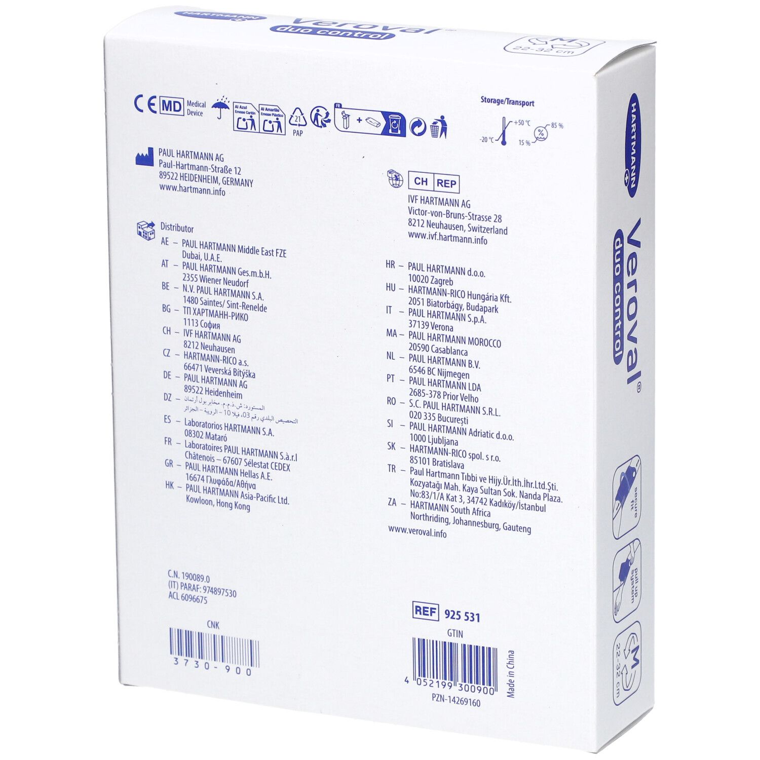 VEROVAL® Duo Control Brassard ajustable M