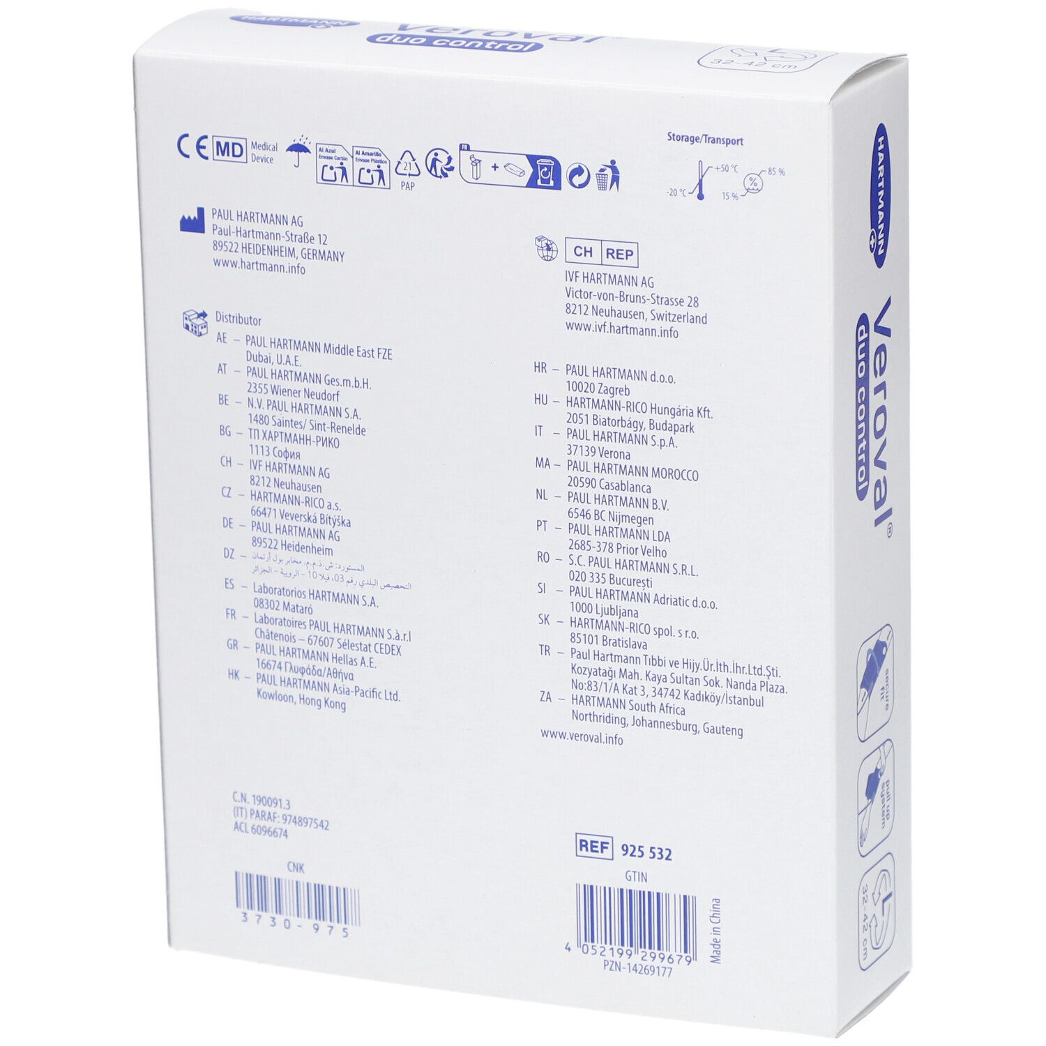 VEROVAL® Duo Control Brassard ajustable M