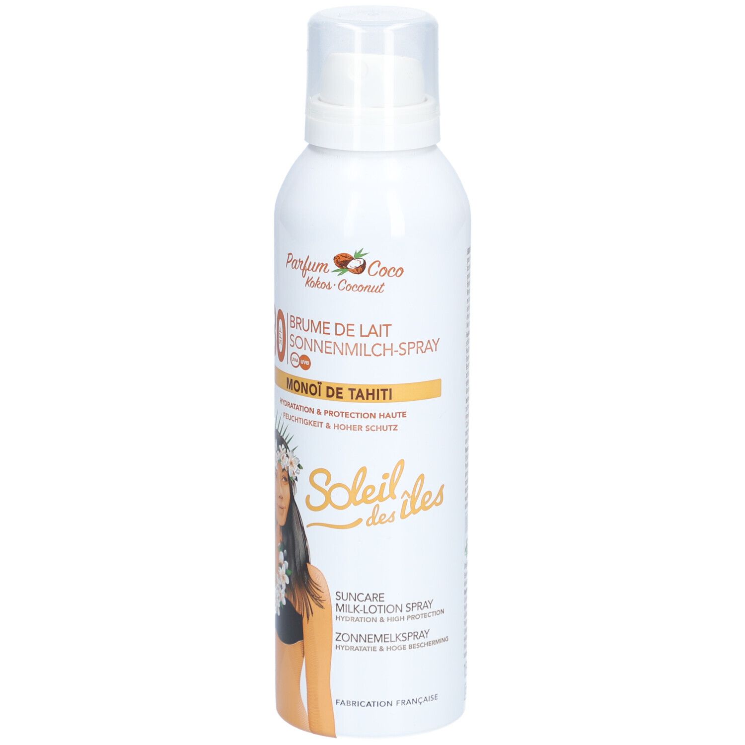 SOLEIL DES ÎLES Brume de lait hydratation SPF30 parfum coco