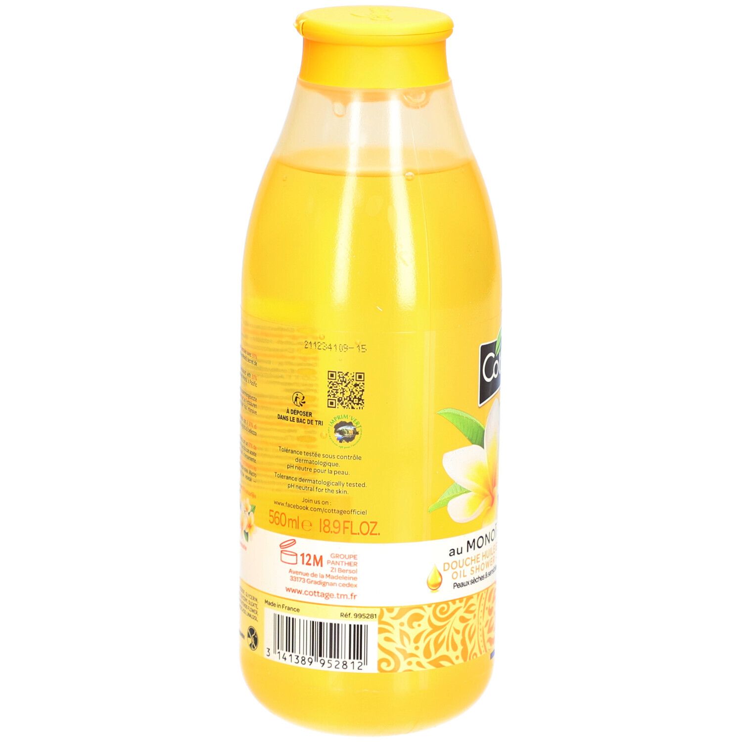 COTTAGE Douche Huile Extra Nourissante au Monoï