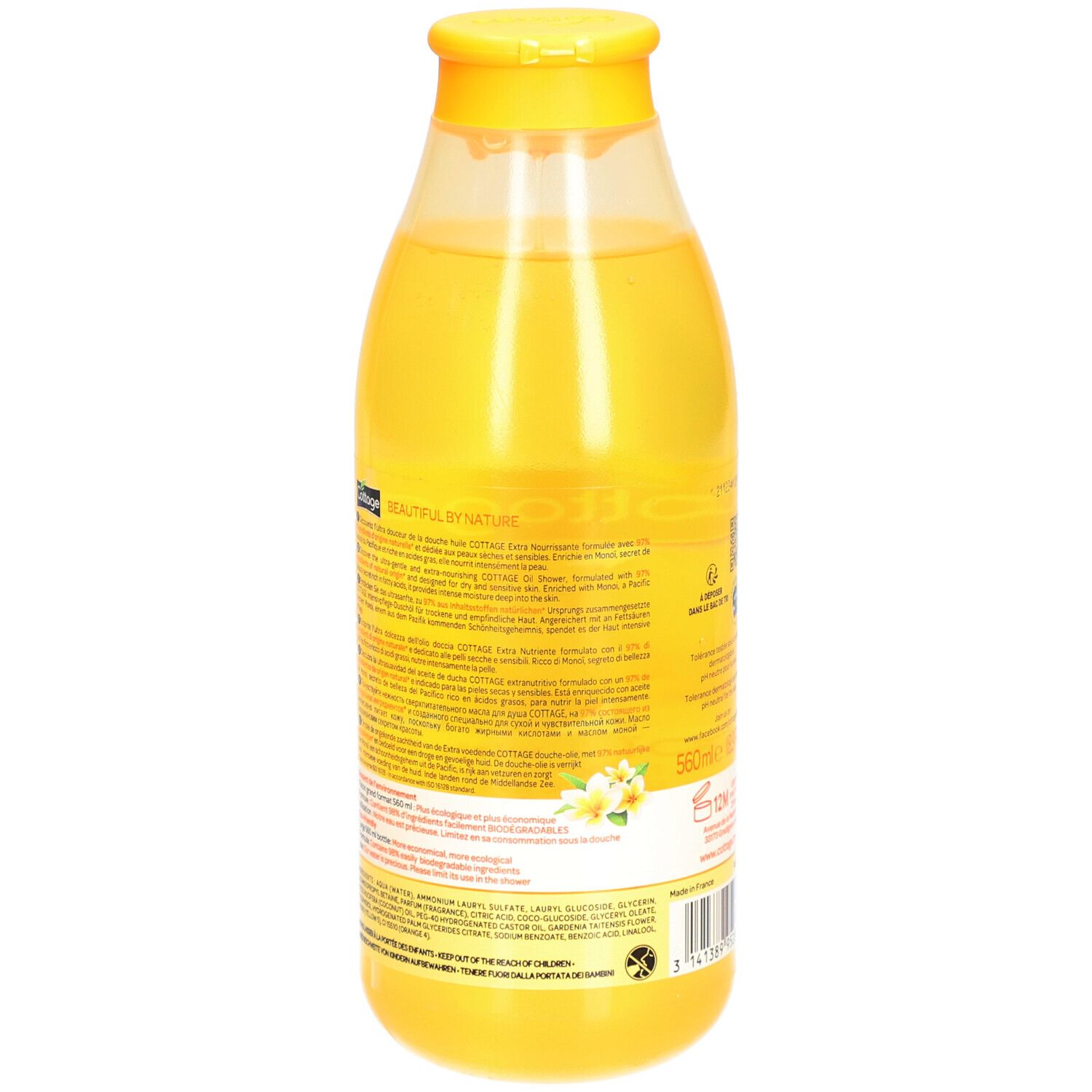 COTTAGE Douche Huile Extra Nourissante au Monoï