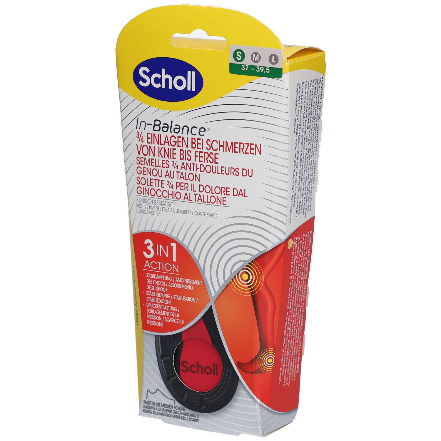 Scholl® In-Balance Einlegesohlen bei Schmerzen von Knie bis Ferse 37-39