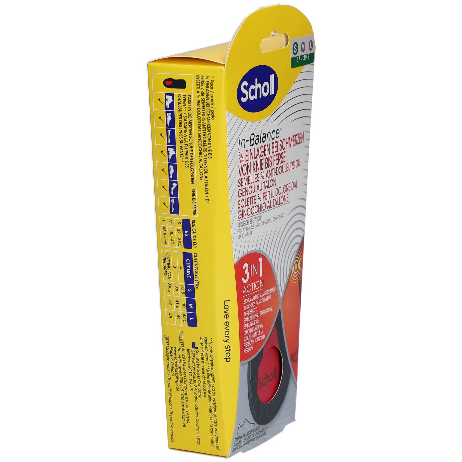 Scholl® In-Balance Einlegesohlen bei Schmerzen von Knie bis Ferse 37-39