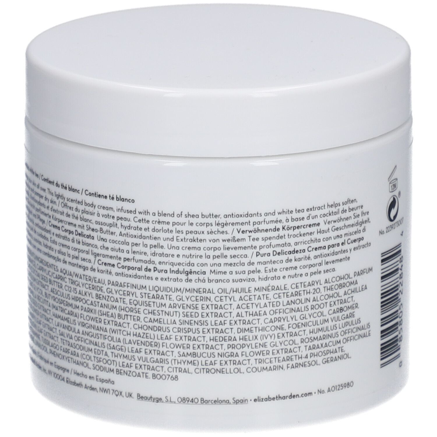 Elizabeth Arden White Tea Wild Rose Pure Indulgence Body Cream