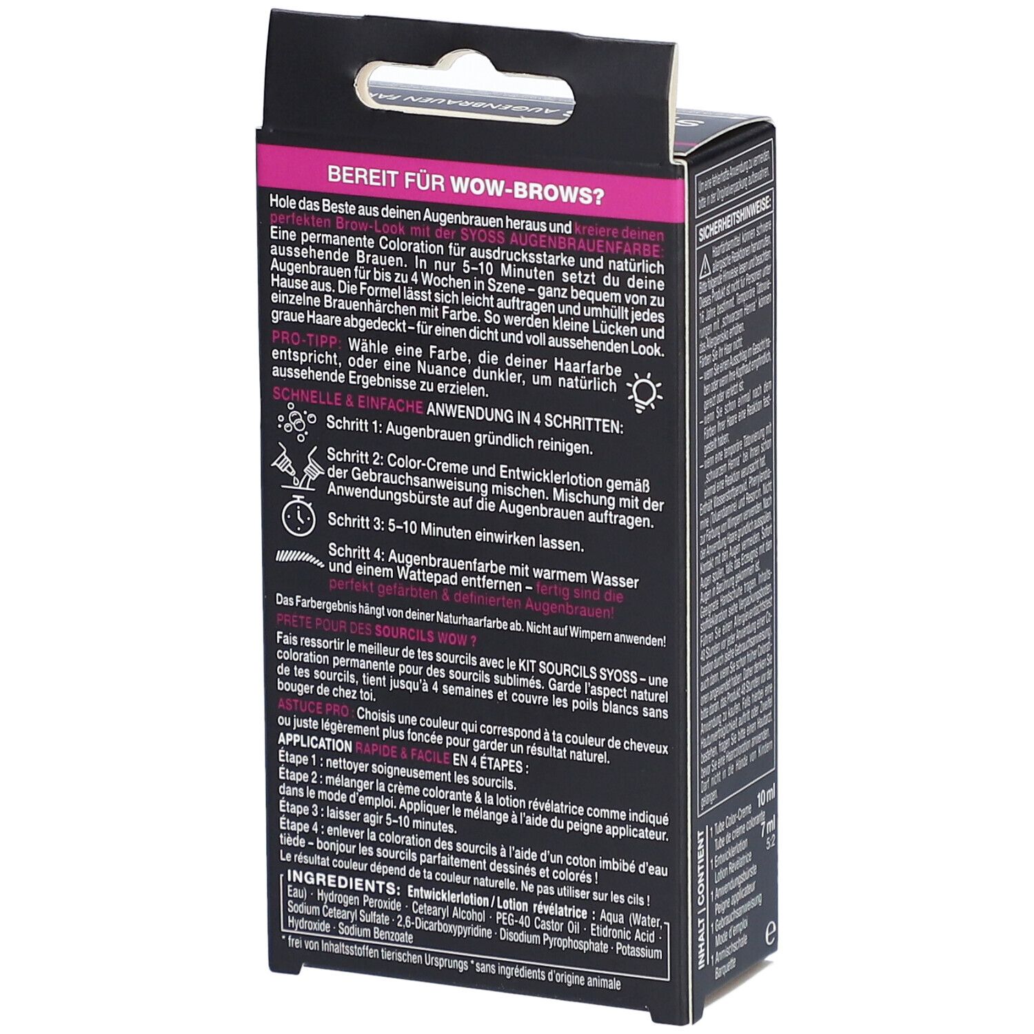 SYOSS Augenbrauen-Kit schwarz 10 ml