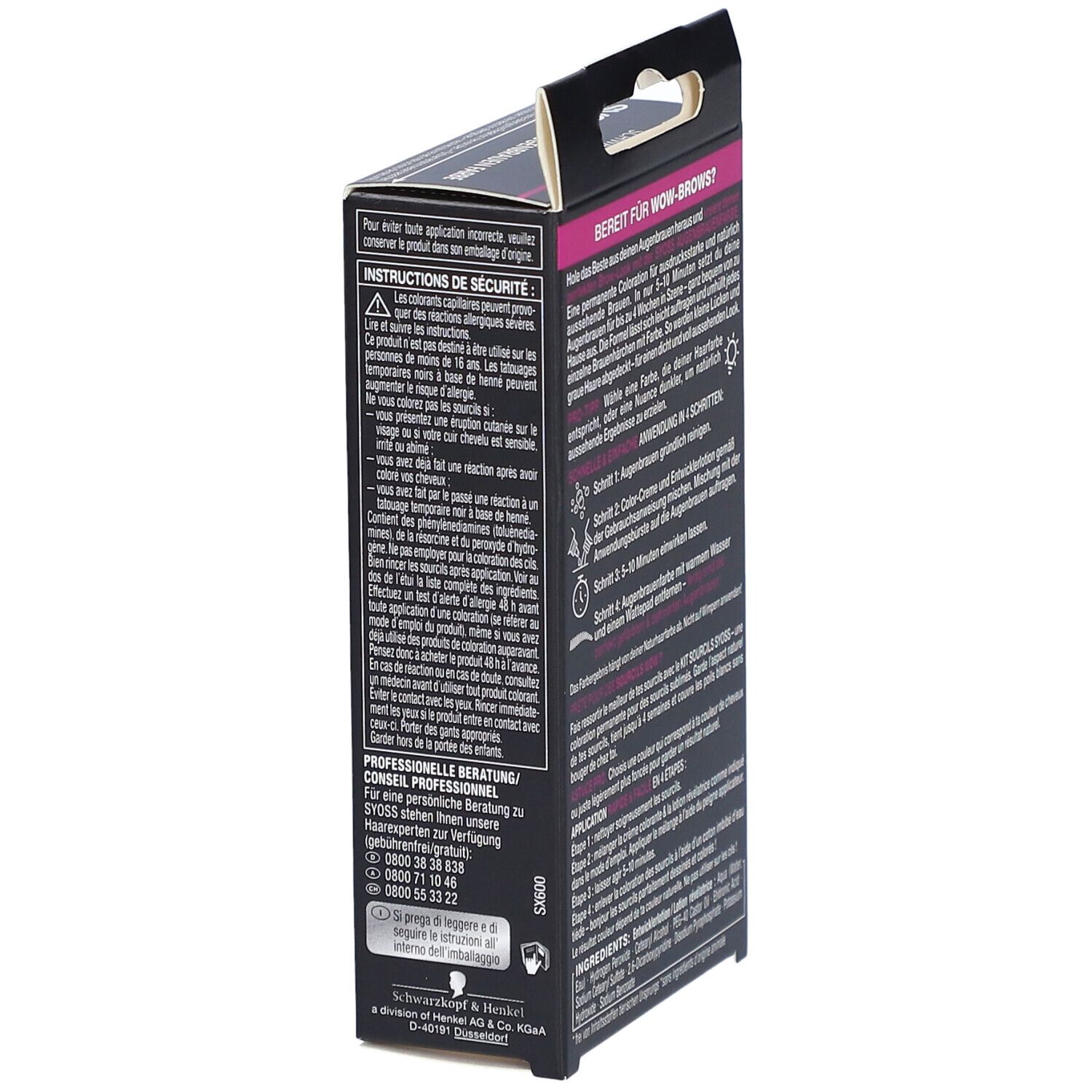 SYOSS Augenbrauen-Kit schwarz 10 ml