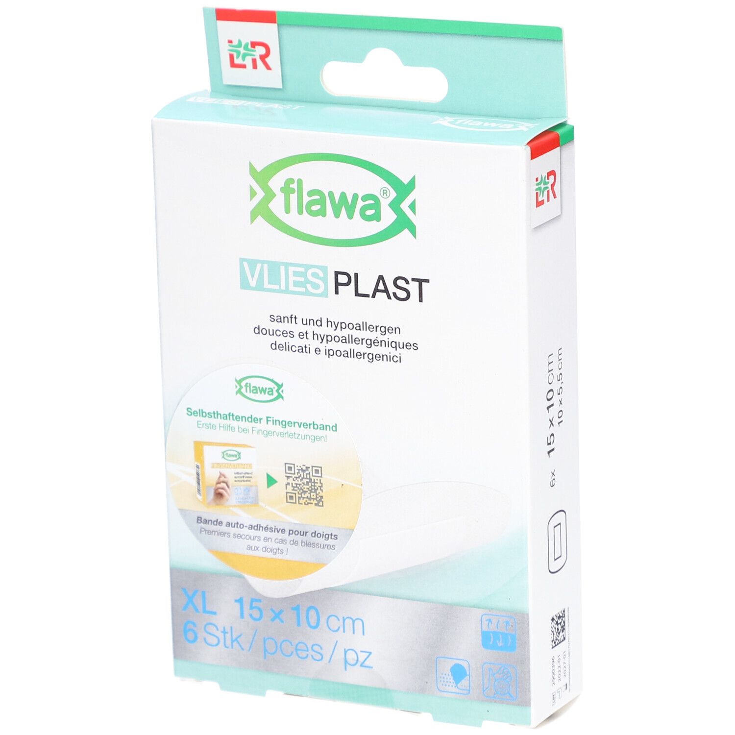 flawa® Vlies Plast Pansement doux et hypoallergéniques 10 x 15 cm
