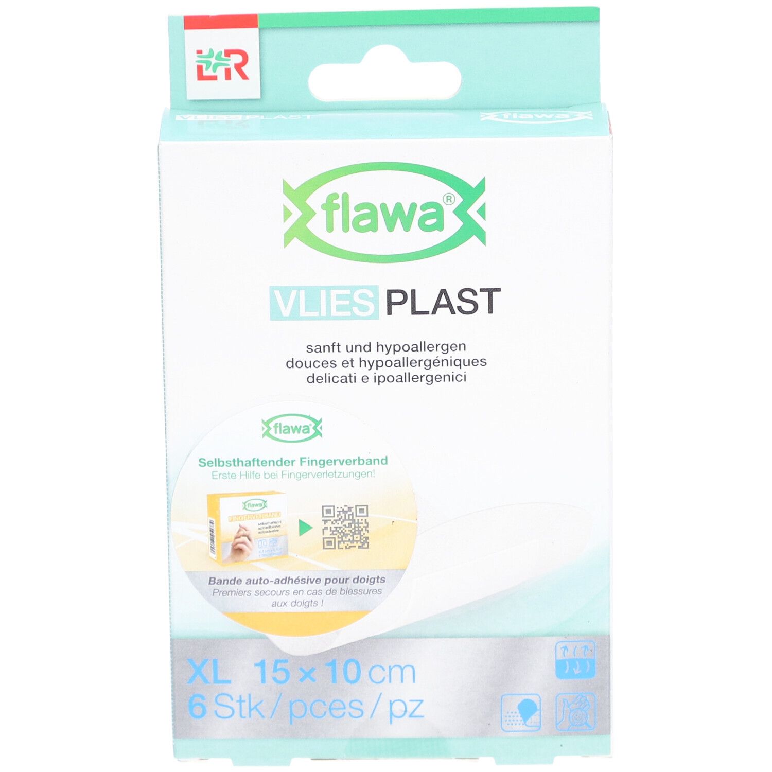 flawa® Vlies Plast Pansement doux et hypoallergéniques 10 x 15 cm