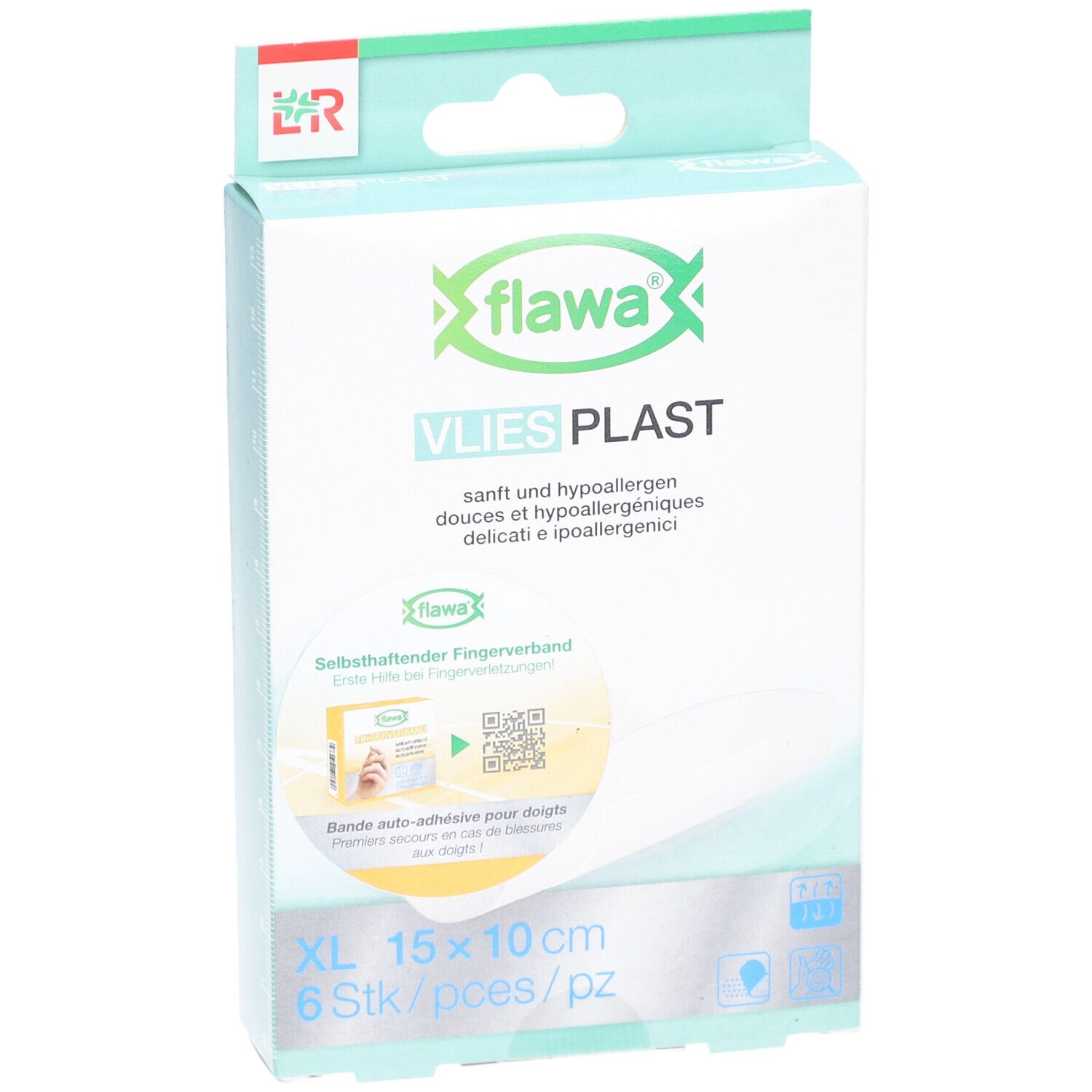flawa® Vlies Plast Pansement doux et hypoallergéniques 10 x 15 cm