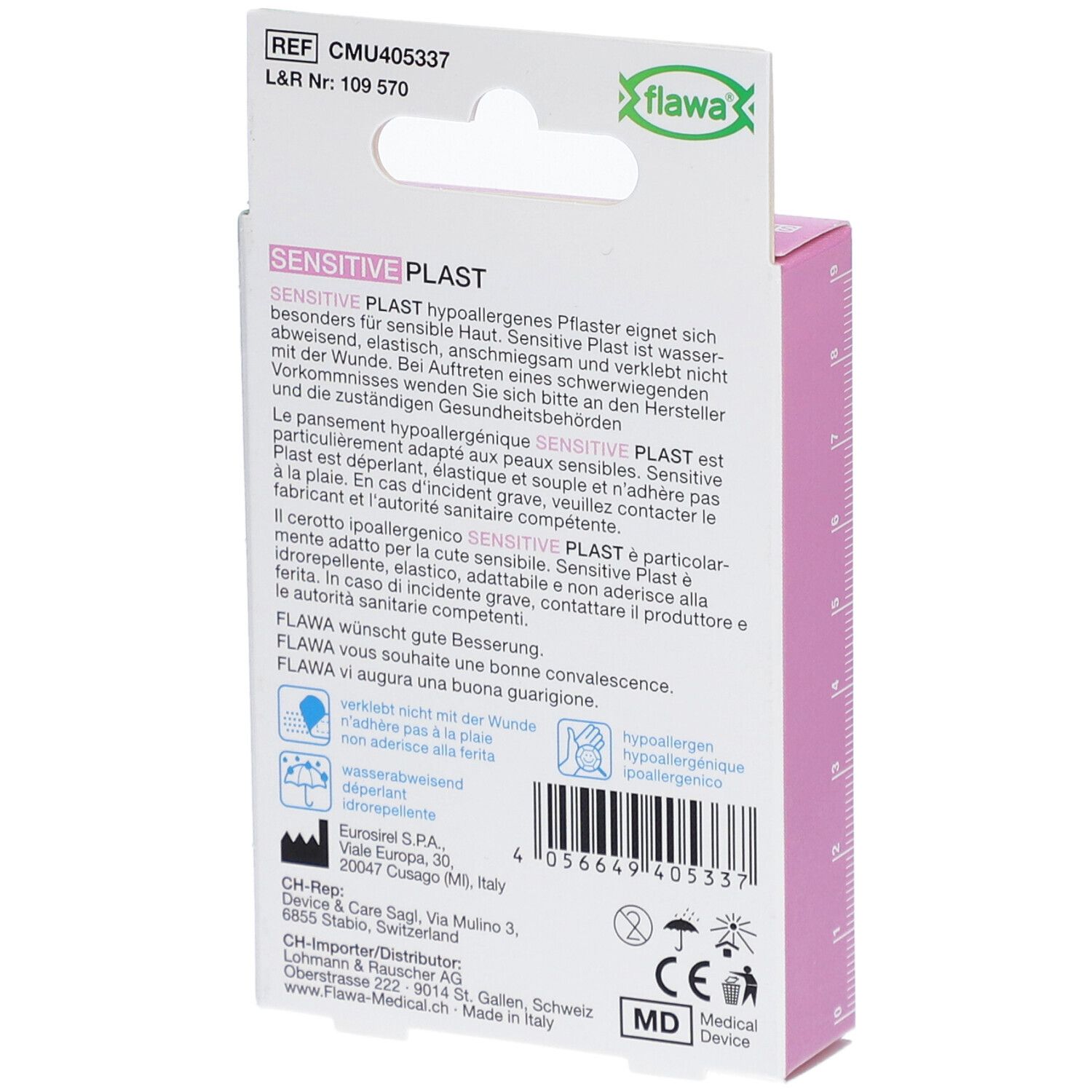 FLAWA SENSITIVE Plast Pflasterstrips 3 Gr